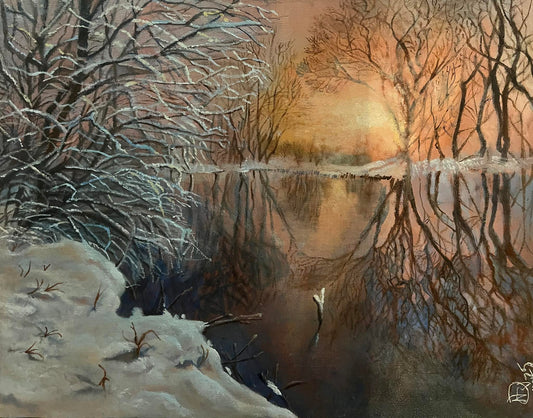 Title: “No two Snowflakes are Created the Same” painting art piece