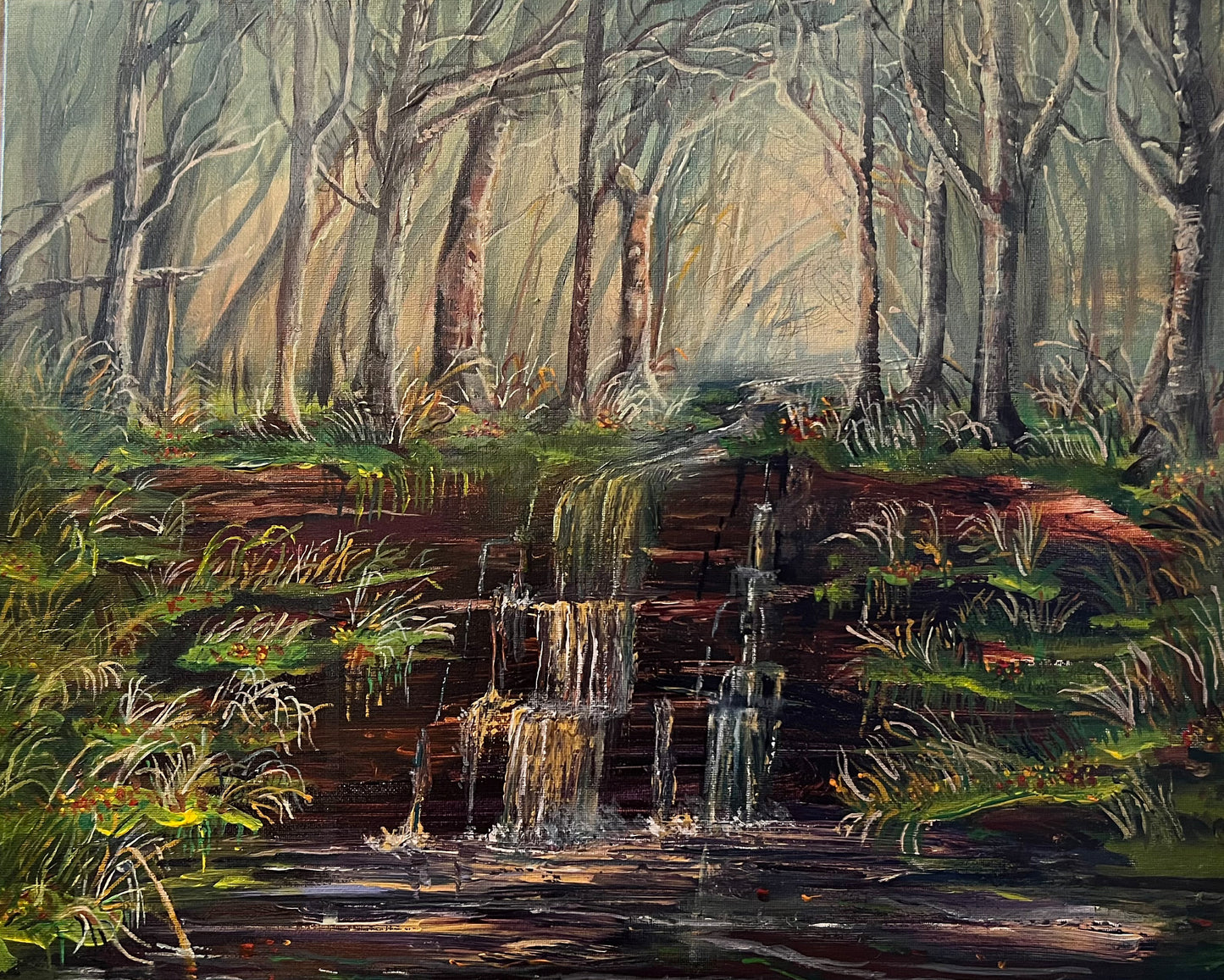 "Simple Falls" Acrylic painting
