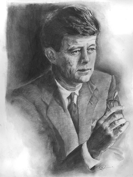 John F. Kenny PORTRAIT Drawing