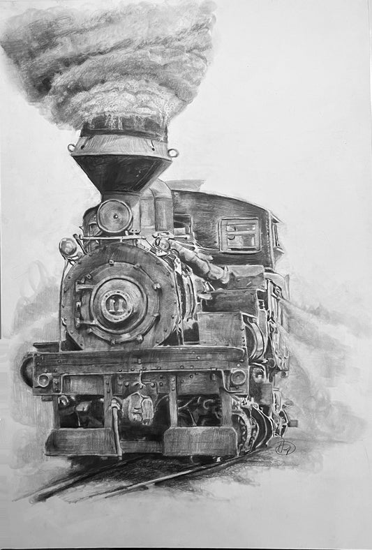 Drawing of Shay Steam Locomotive No.11