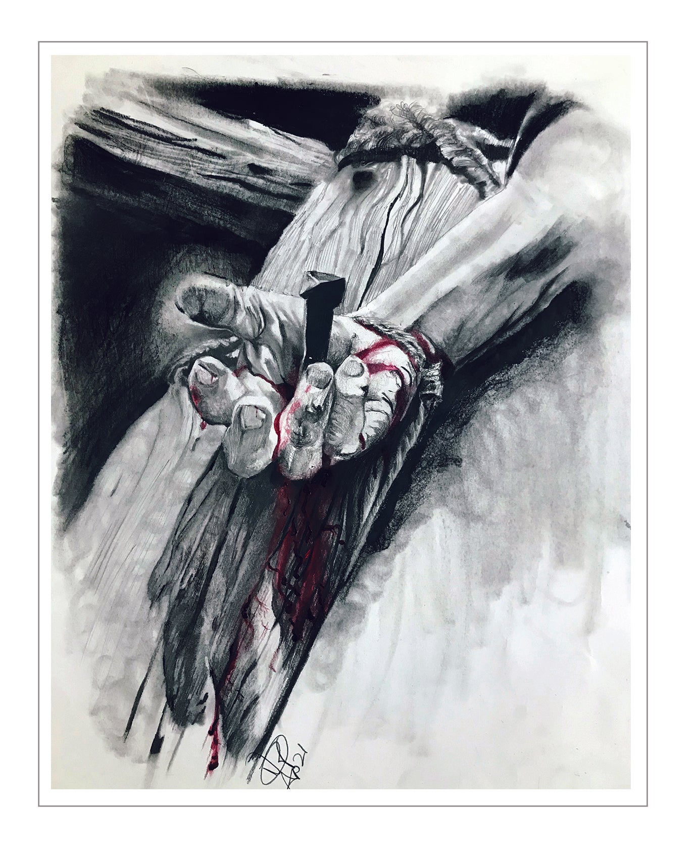 Journey of the Cross Greeting Cards art prints-Easter