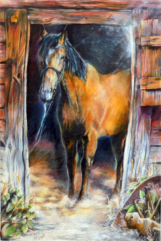 "Old Barn Horse"  Original art piece